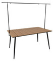 Hagebord Beijing svart/teak 148 x 85 cm